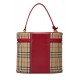 BURBERRY RED HAYMARKET CANVAS VANITY