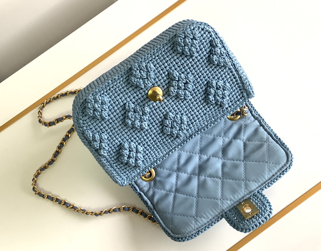 CHANEL MINI FLAP BAG AS4518 VARIANTS BLUE 7A TOP QUALITY