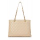 CHANEL BEIGE QUILTED CAVIAR GRAND SHOPPING TOTE (GST)