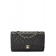 CHANEL BLACK QUILTED CAVIAR CLASSIC DOUBLE FLAP MEDIUM