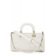 CHRISTIAN DIOR WHITE CANNAGE QUILTED LAMBSKIN LADY D-JOY BAG MEDIUM 7A TOP QUALITY