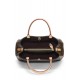 GUCCI BLACK LEATHER GG MARMONT CROSSBODY MINI