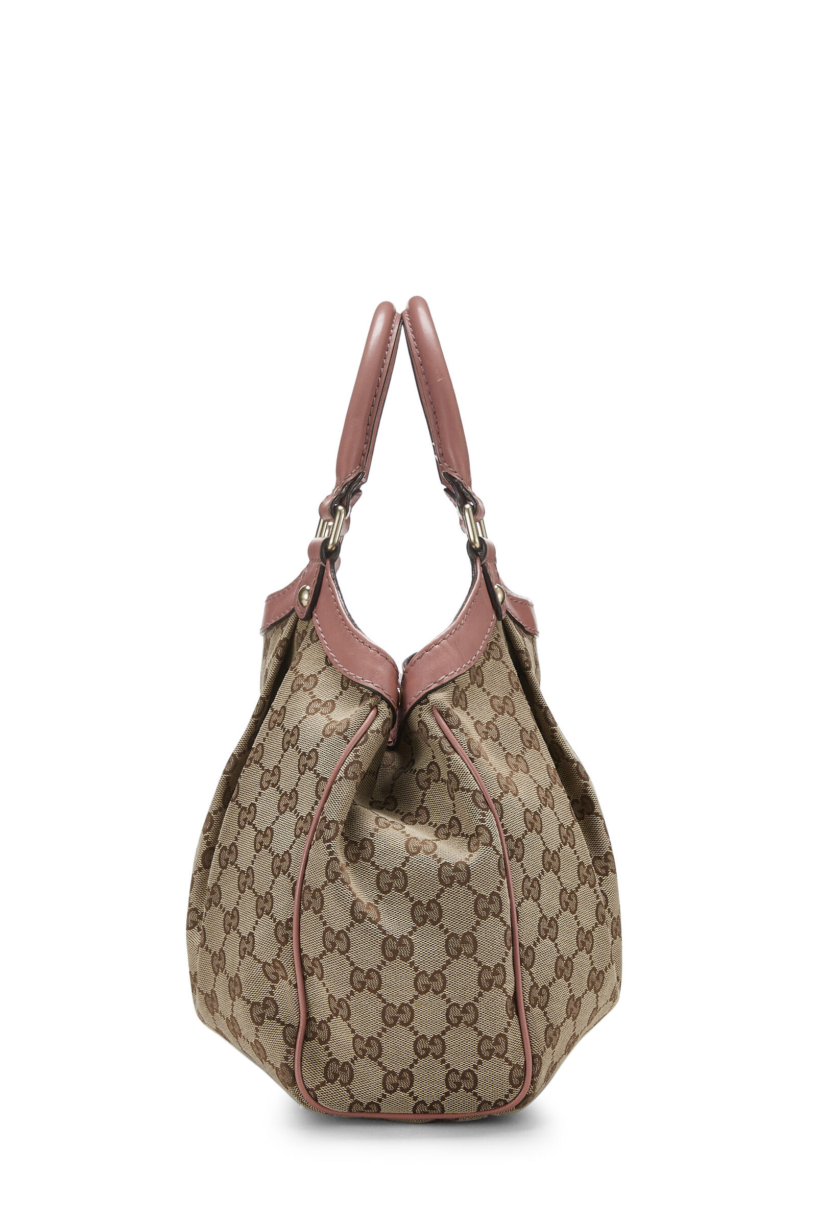 GUCCI PINK ORIGINAL GG CANVAS SUKEY TOTE