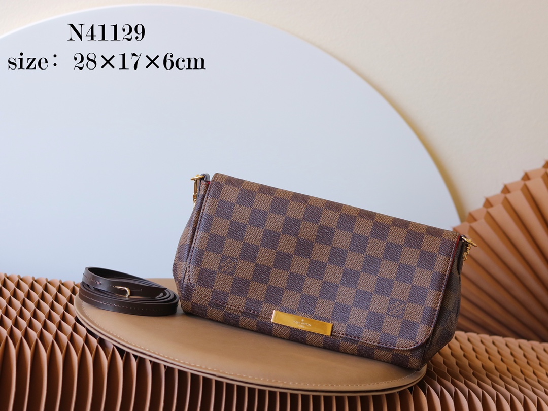 Louis Vuitton N41129 Damier Ebene Canvas Favorite MM