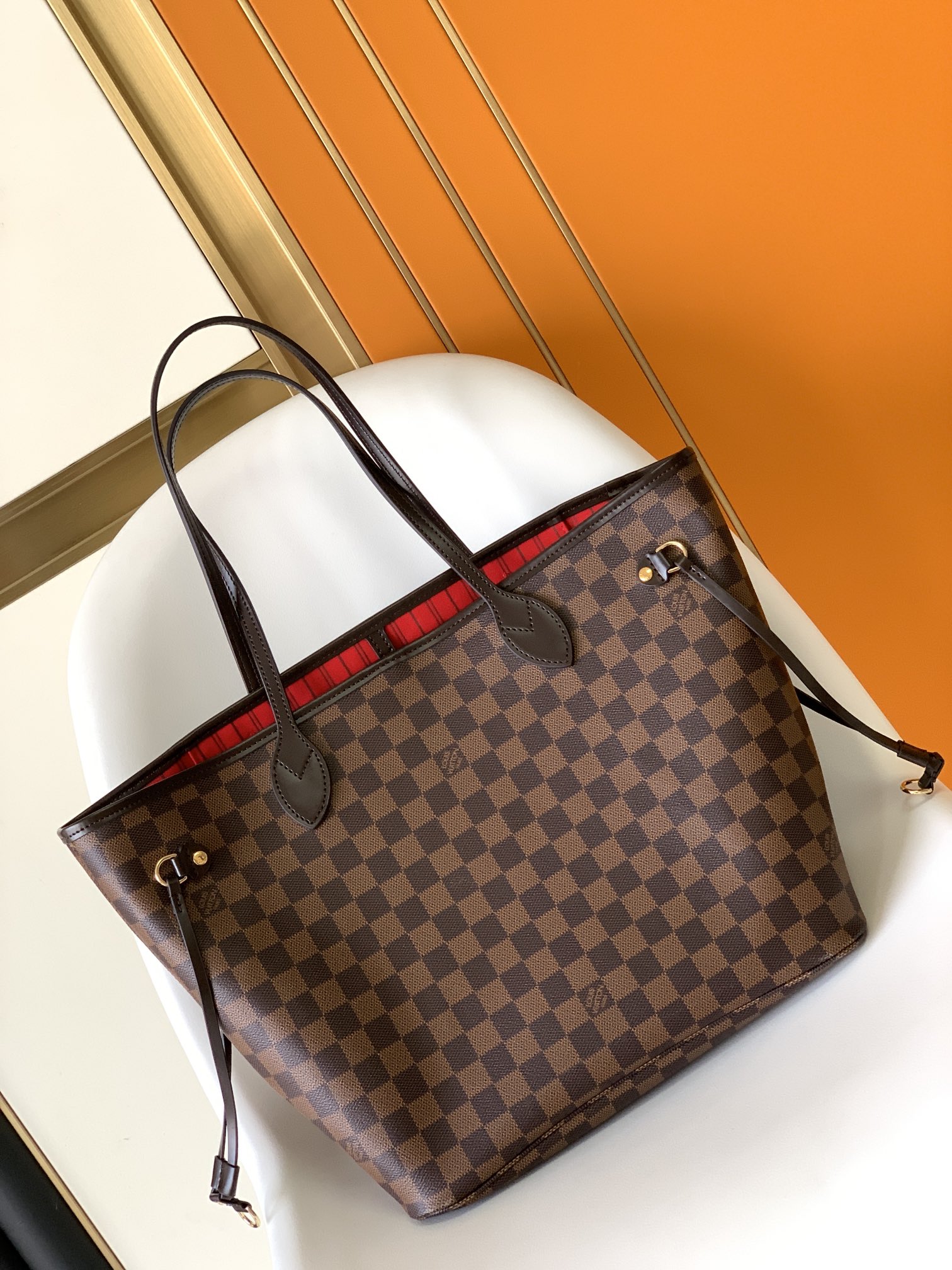 Louis Vuitton MM N41358 Neverfull Real Leather Bag