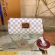 Louis Vuitton N55214 Real Leather Damier Canvas Eva Clutch