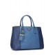 PRADA BLUE SAFFIANO EXECUTIVE TOTE MEDIUM