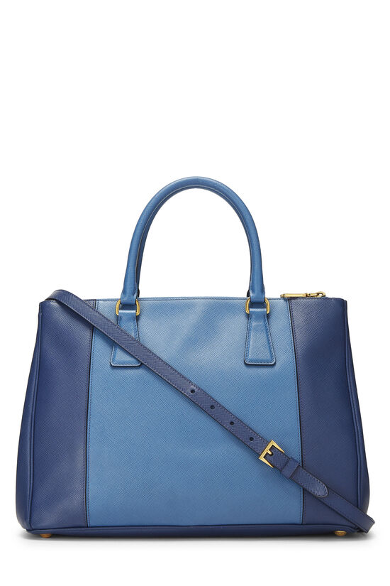 PRADA BLUE SAFFIANO EXECUTIVE TOTE MEDIUM