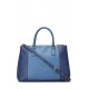 PRADA BLUE SAFFIANO EXECUTIVE TOTE MEDIUM