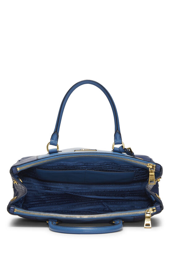 PRADA BLUE SAFFIANO EXECUTIVE TOTE MEDIUM