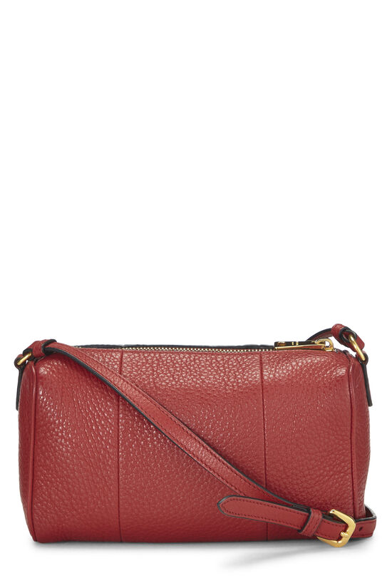 PRADA RED VITELLO DAINO CROSSBODY BAG