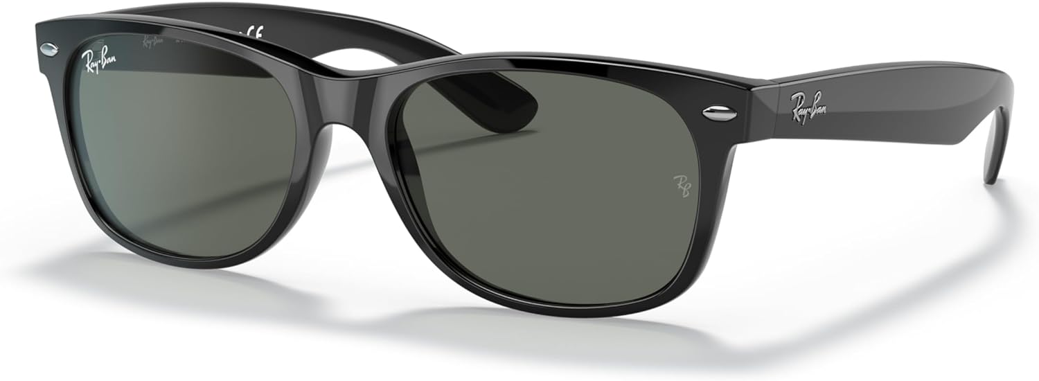 Ray-Ban Unisex Sunglasses Black On Transparent Frame Black/G-15 Green