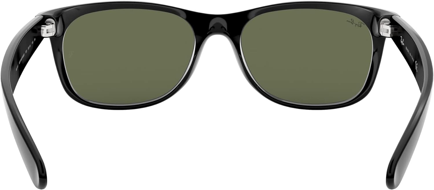 Ray-Ban Unisex Sunglasses Black On Transparent Frame Black/G-15 Green