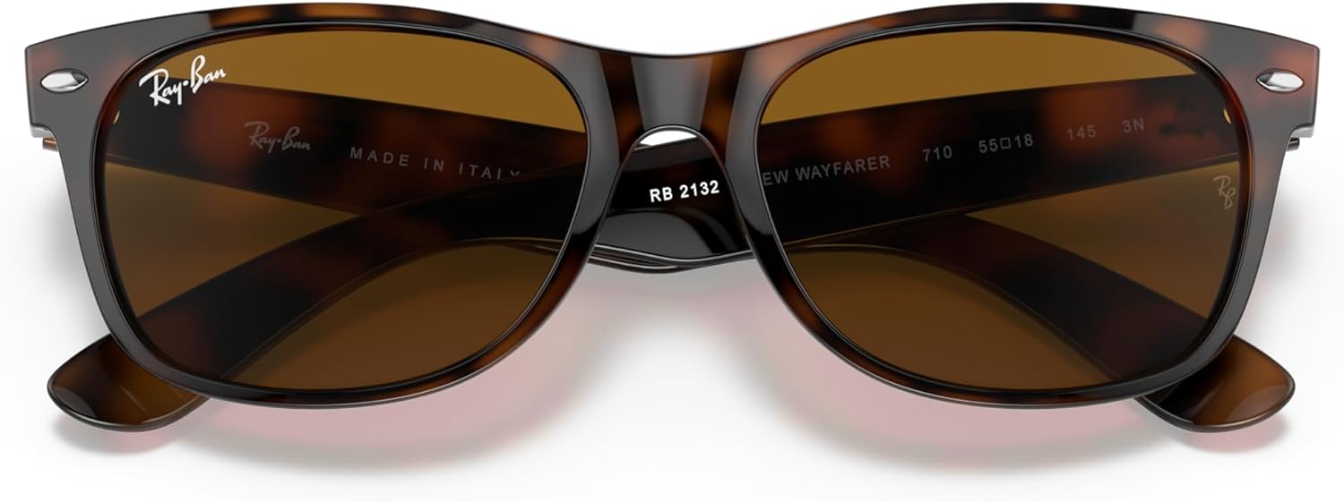 Ray-Ban Unisex Sunglasses Black On Transparent Frame Light Havana/B-15 Brown