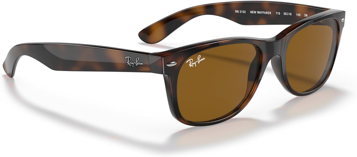 Ray-Ban Unisex Sunglasses Black On Transparent Frame Light Havana/B-15 Brown