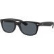 Ray-Ban Unisex Sunglasses Black On Transparent Frame Rubber Black/Blue