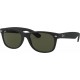 Ray-Ban Unisex Sunglasses Black On Transparent Frame Rubber Black/G-15 Green