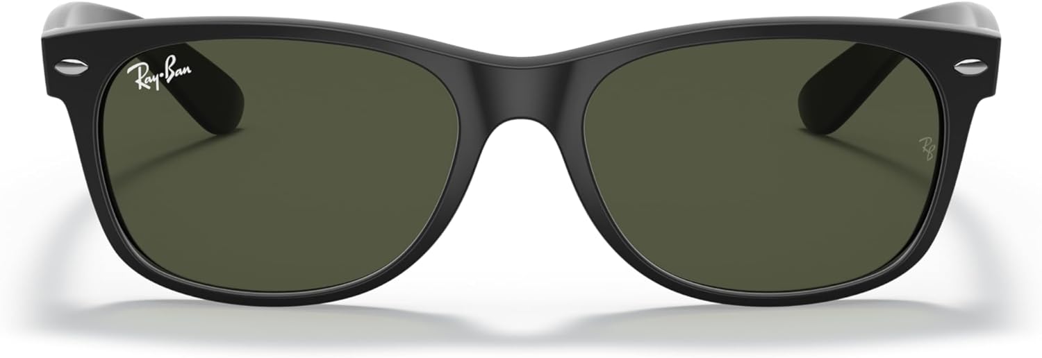 Ray-Ban Unisex Sunglasses Black On Transparent Frame Rubber Black/G-15 Green