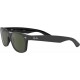 Ray-Ban Unisex Sunglasses Black On Transparent Frame Rubber Black on Black/G-15 Green