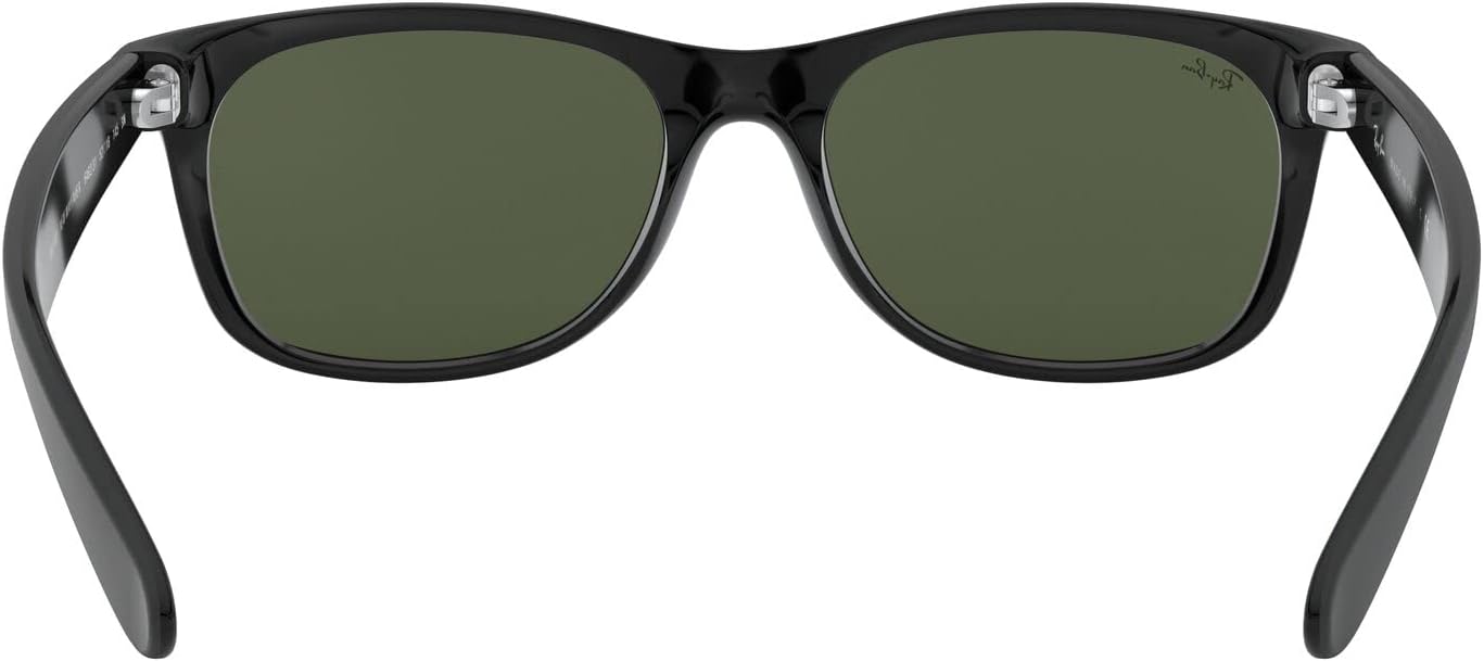 Ray-Ban Unisex Sunglasses Black On Transparent Frame Rubber Black on Black/G-15 Green