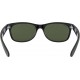 Ray-Ban Unisex Sunglasses Black On Transparent Frame Rubber Black on Black/G-15 Green