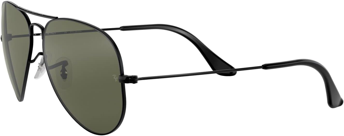 Ray-Ban Rb3025 Classic Polarized Aviator Sunglasses Black/Polarized G-15 Green