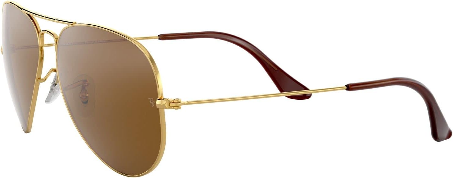 Ray-Ban Rb3025 Classic Polarized Aviator Sunglasses Gold/Brown Polarized