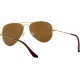 Ray-Ban Rb3025 Classic Polarized Aviator Sunglasses Gold/Brown Polarized