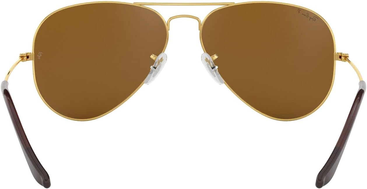 Ray-Ban Rb3025 Classic Polarized Aviator Sunglasses Gold/Brown Polarized