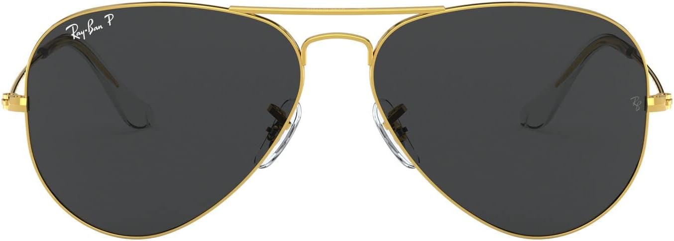 Ray-Ban Rb3025 Classic Polarized Aviator Sunglasses Legend Gold/Polarized Black