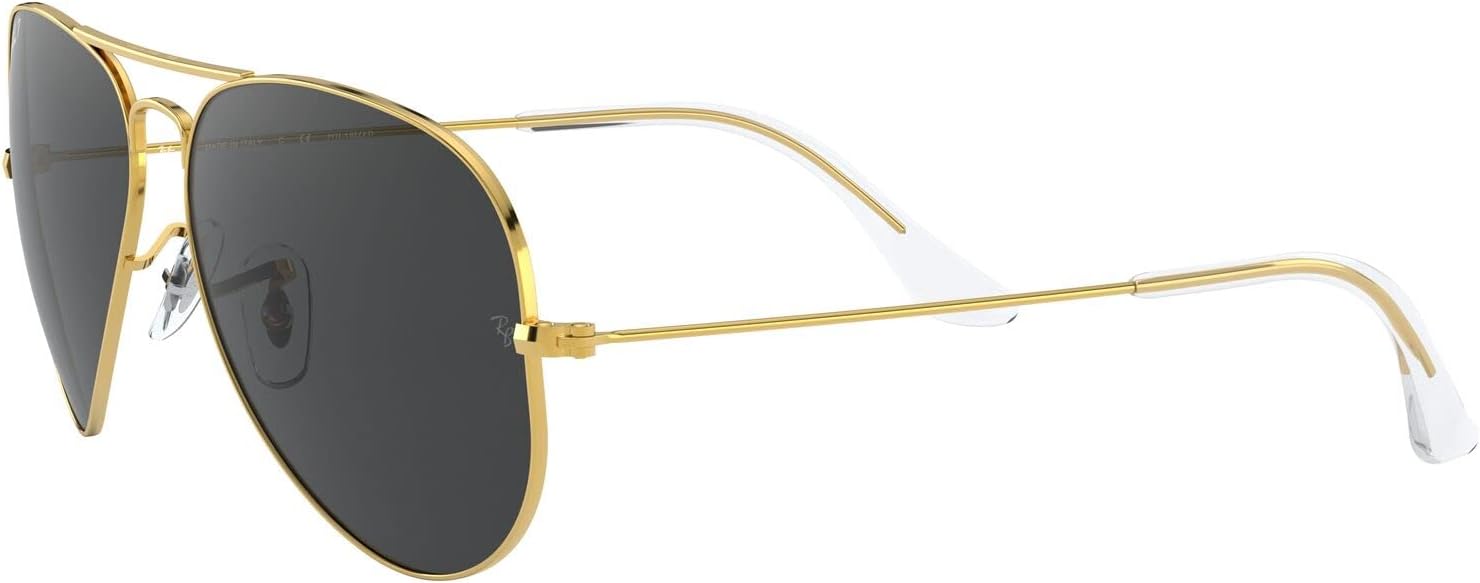 Ray-Ban Rb3025 Classic Polarized Aviator Sunglasses Legend Gold/Polarized Black