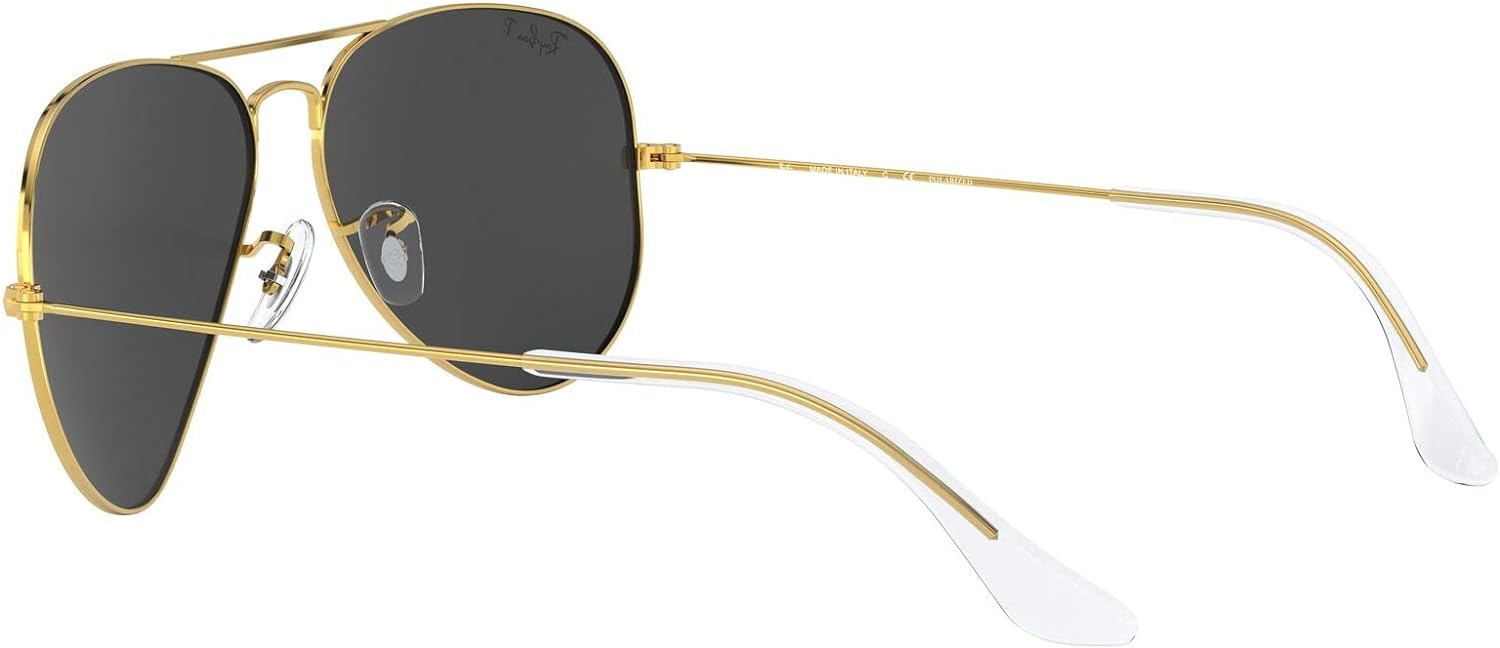 Ray-Ban Rb3025 Classic Polarized Aviator Sunglasses Legend Gold/Polarized Black