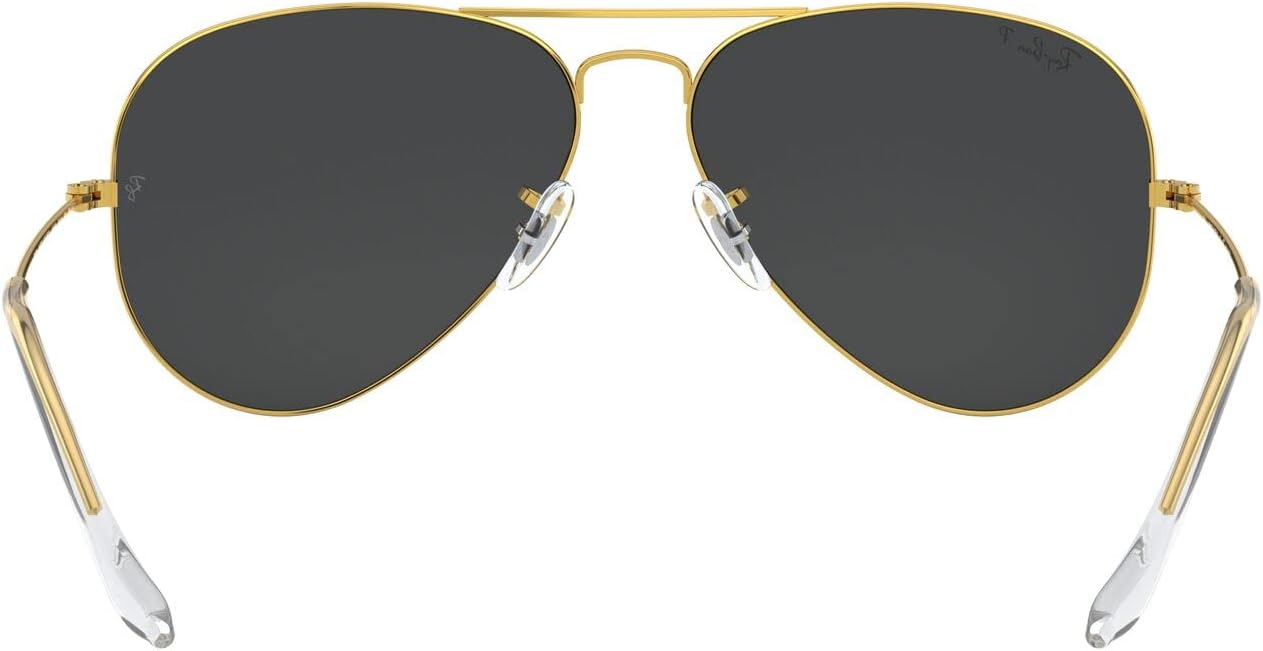 Ray-Ban Rb3025 Classic Polarized Aviator Sunglasses Legend Gold/Polarized Black