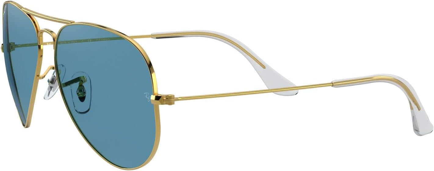 Ray-Ban Rb3025 Classic Polarized Aviator Sunglasses Legend Gold/Polarized Blue