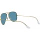 Ray-Ban Rb3025 Classic Polarized Aviator Sunglasses Legend Gold/Polarized Blue