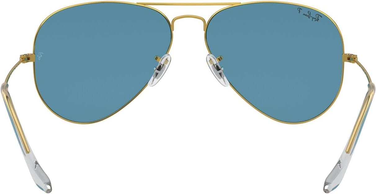 Ray-Ban Rb3025 Classic Polarized Aviator Sunglasses Legend Gold/Polarized Blue