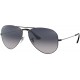 Ray-Ban Rb3025 Classic Polarized Aviator Sunglasses Gunmetal/Polarized Blue Gradient Grey