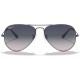 Ray-Ban Rb3025 Classic Polarized Aviator Sunglasses Gunmetal/Polarized Blue Gradient Grey