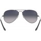 Ray-Ban Rb3025 Classic Polarized Aviator Sunglasses Gunmetal/Polarized Blue Gradient Grey