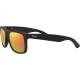 Ray-Ban RB4165 Justin Rectangular Sunglasses Rubber Black/Brown Mirrored Orange