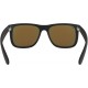 Ray-Ban RB4165 Justin Rectangular Sunglasses Rubber Black/Brown Mirrored Orange