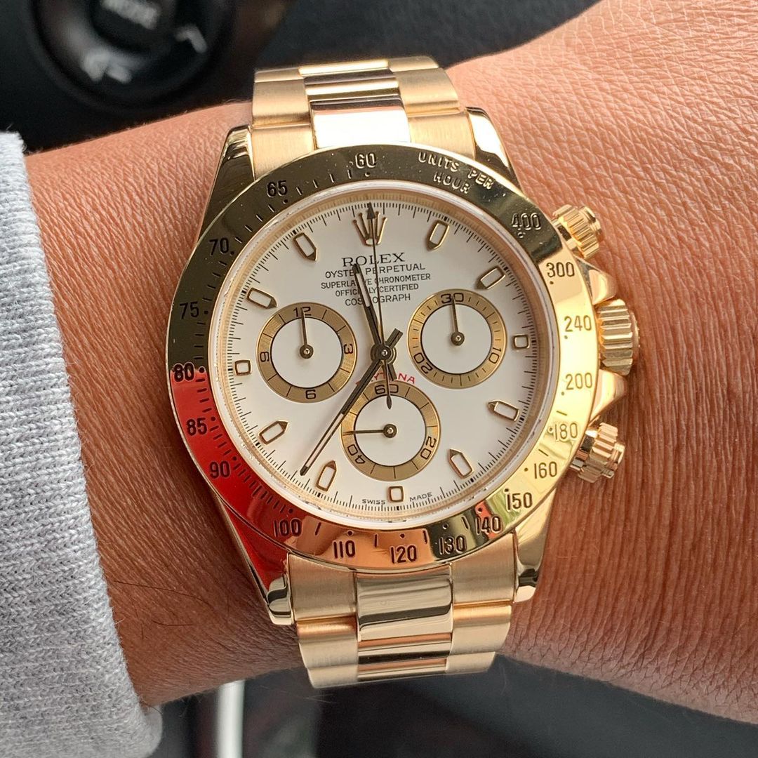 Rolex Cosmograph Daytona 116508 Series Gold White