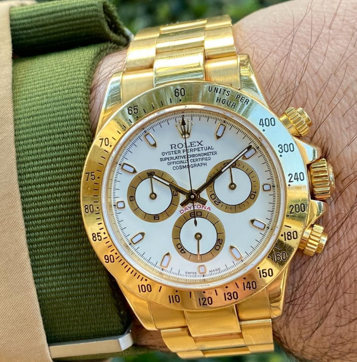 Rolex Cosmograph Daytona 116508 Series Gold White