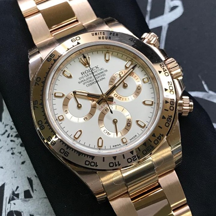 Rolex Cosmograph Daytona 116508 Series Gold White