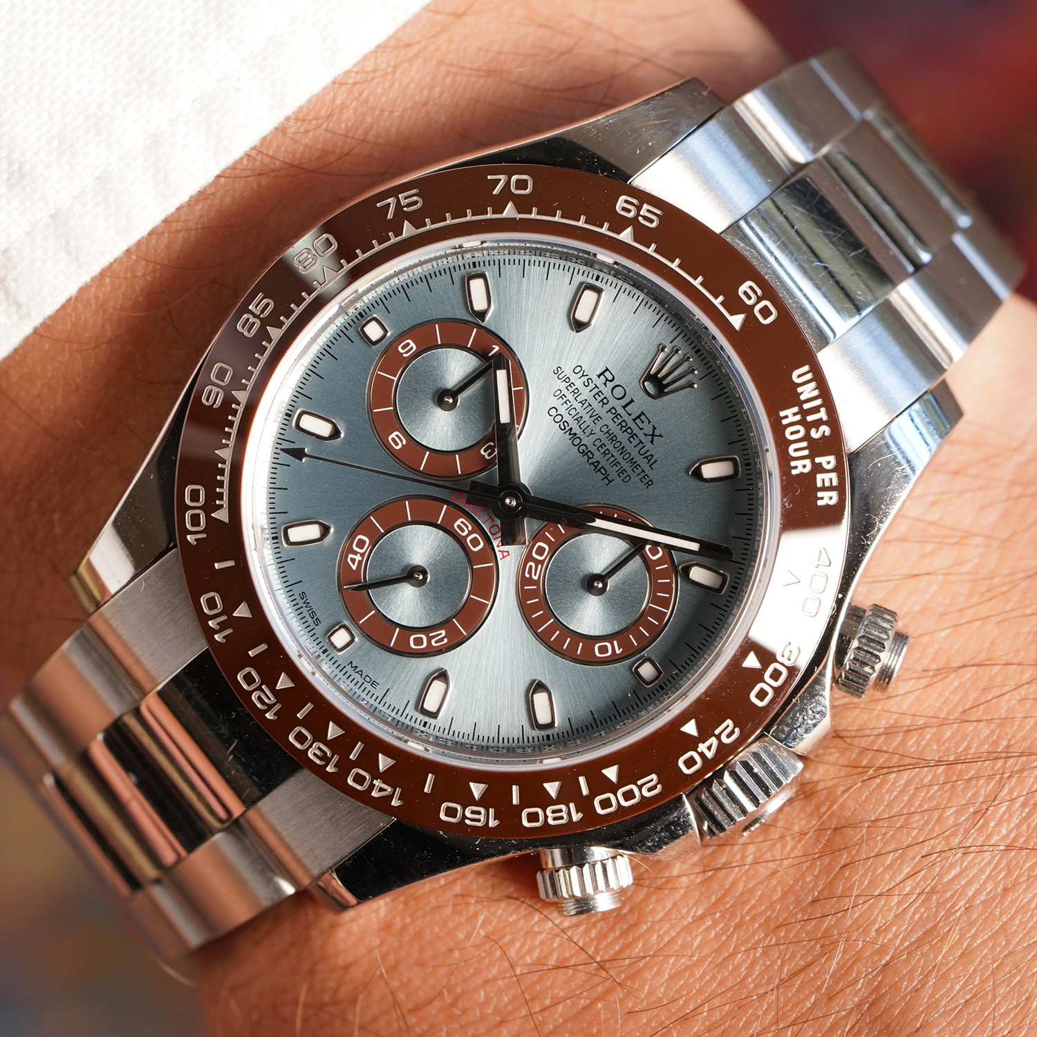 Rolex Cosmograph Daytona 40mm Platinum Ice-Blue Dial m116506 Series