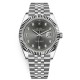 Rolex DateJust 41 Rhodium Diamond Dial 126334 Steel & 18k White Gold