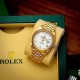 ROLEX 228238 DAY-DATE 40MM PRESIDENT 18K YELLOW GOLD SILVER ROMAN DIAL