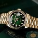 ROLEX Day-Date 40mm Green Ombre Diamond Dial Yellow Gold President Automatic Men’s Watch 128238