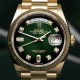 ROLEX Day-Date 40mm Green Ombre Diamond Dial Yellow Gold President Automatic Men’s Watch 128238