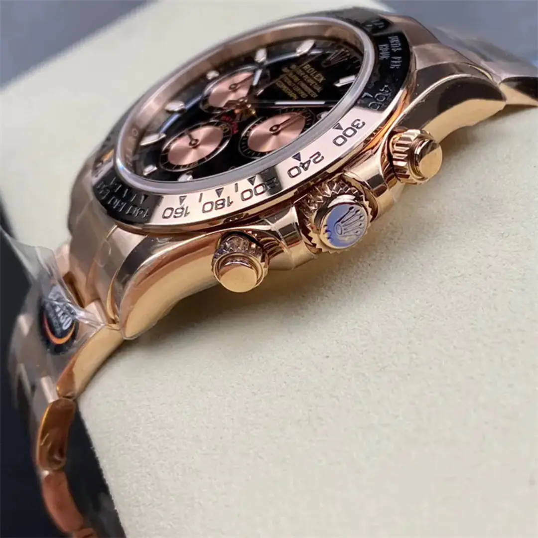 Rolex Cosmograph Daytona m116505-0008 Everose Gold 40mm Black Index Dial Watch